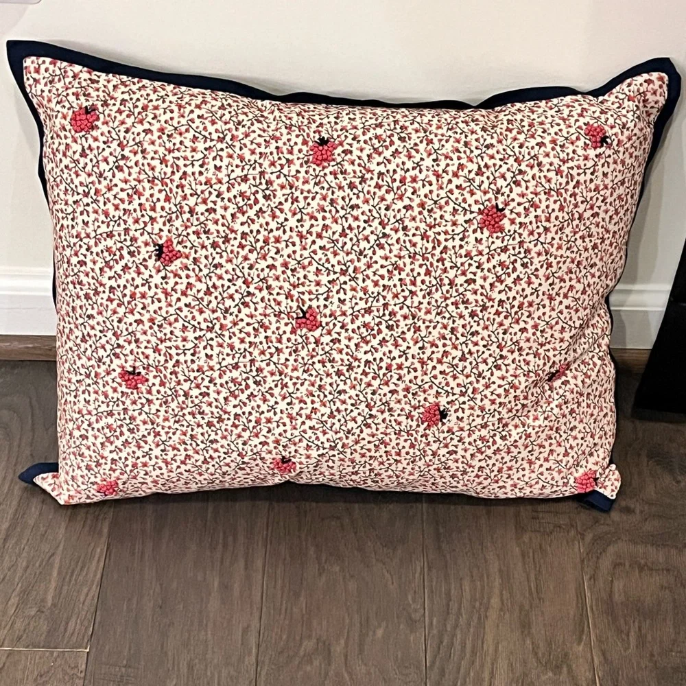 Ralph Lauren Maye 15”x20” Throw Pillow Floral new blue decor Farmhouse Calico